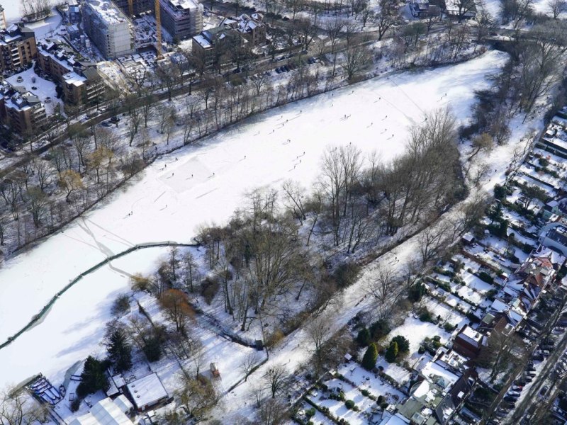 Alster Hamburg Schnee