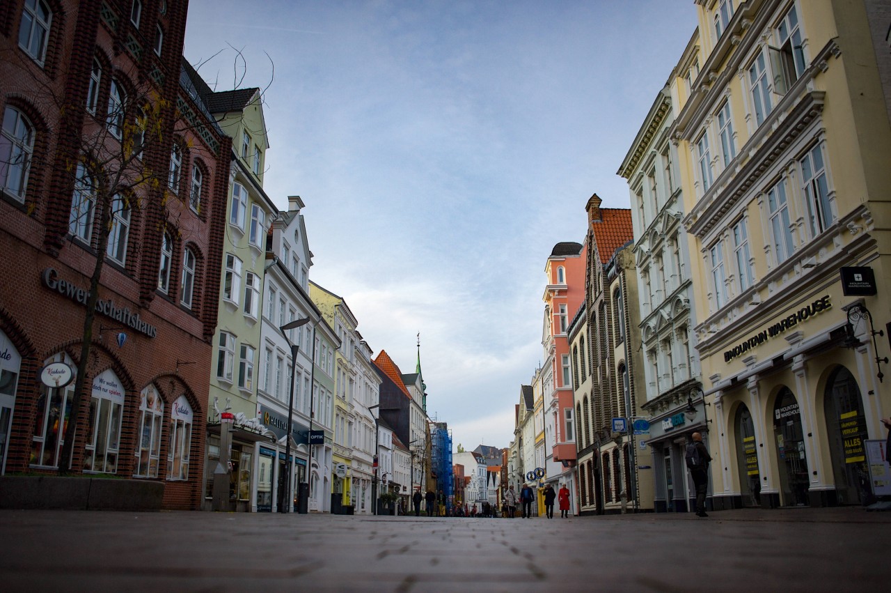 Die Innenstadt von Flensburg ist während der Pandemie kaum besucht (Archivbild). 