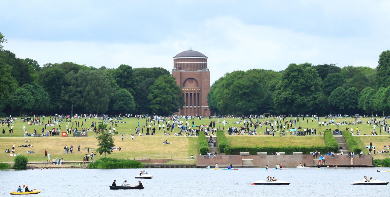 Der Hamburger Stadtpark im Sommer. 