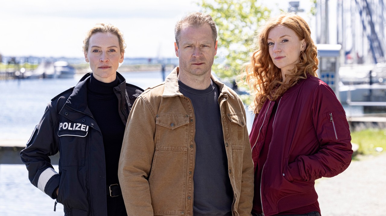 Hinnerk Schönemann, Marleen Lohse und Jana Klinge beim Dreh von „Nord bei Nordwest“.