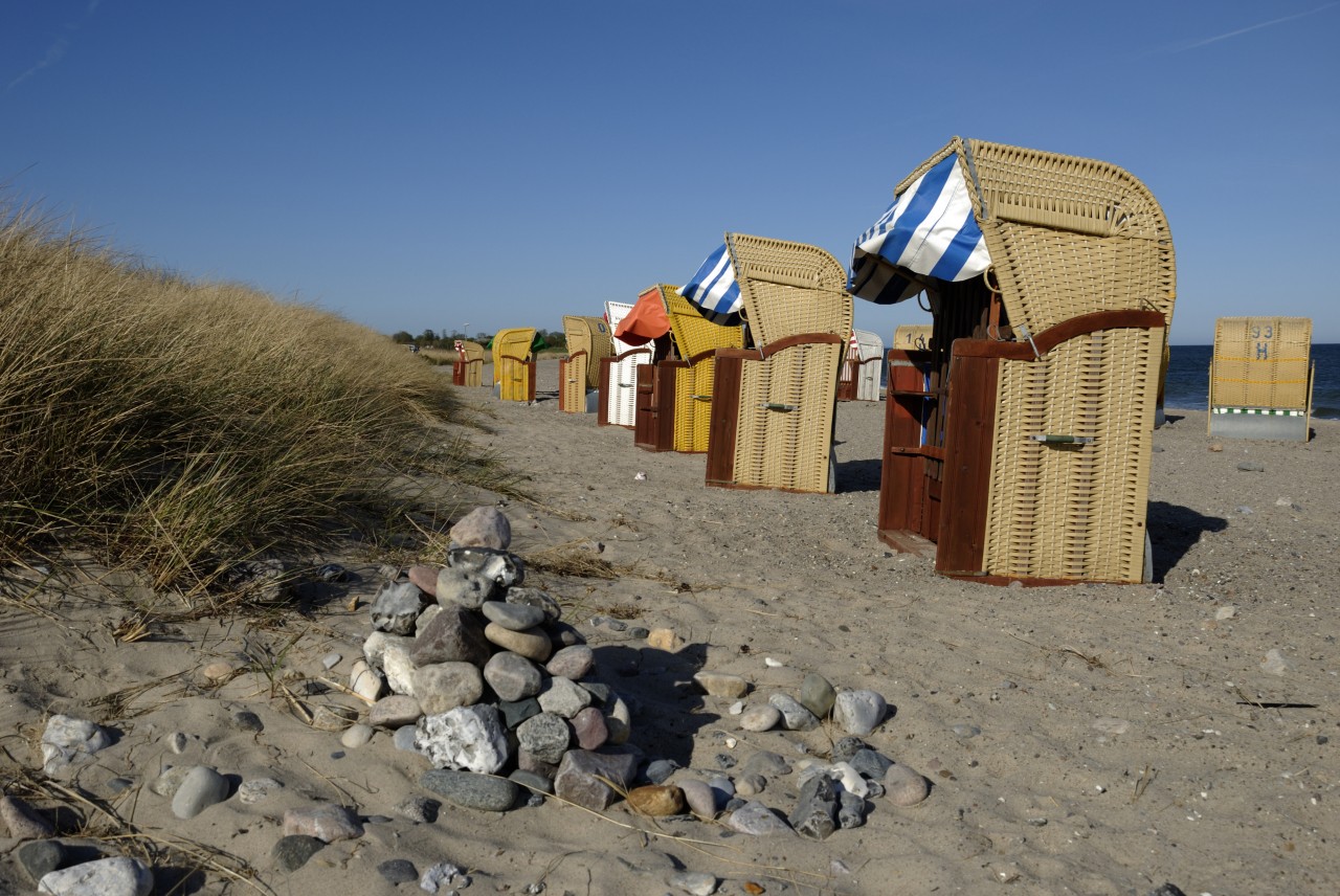 Ostsee: Strandkörbe in Steinwarder. So wollen wir den Strand in diesem Sommer wieder sehen.