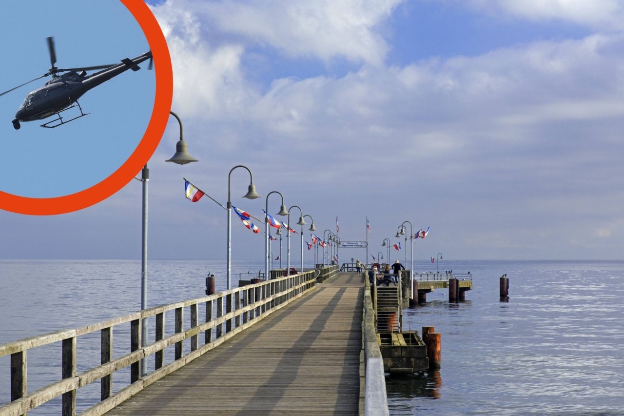 Großer Rettungseinsatz in Göhren an der Ostsee.