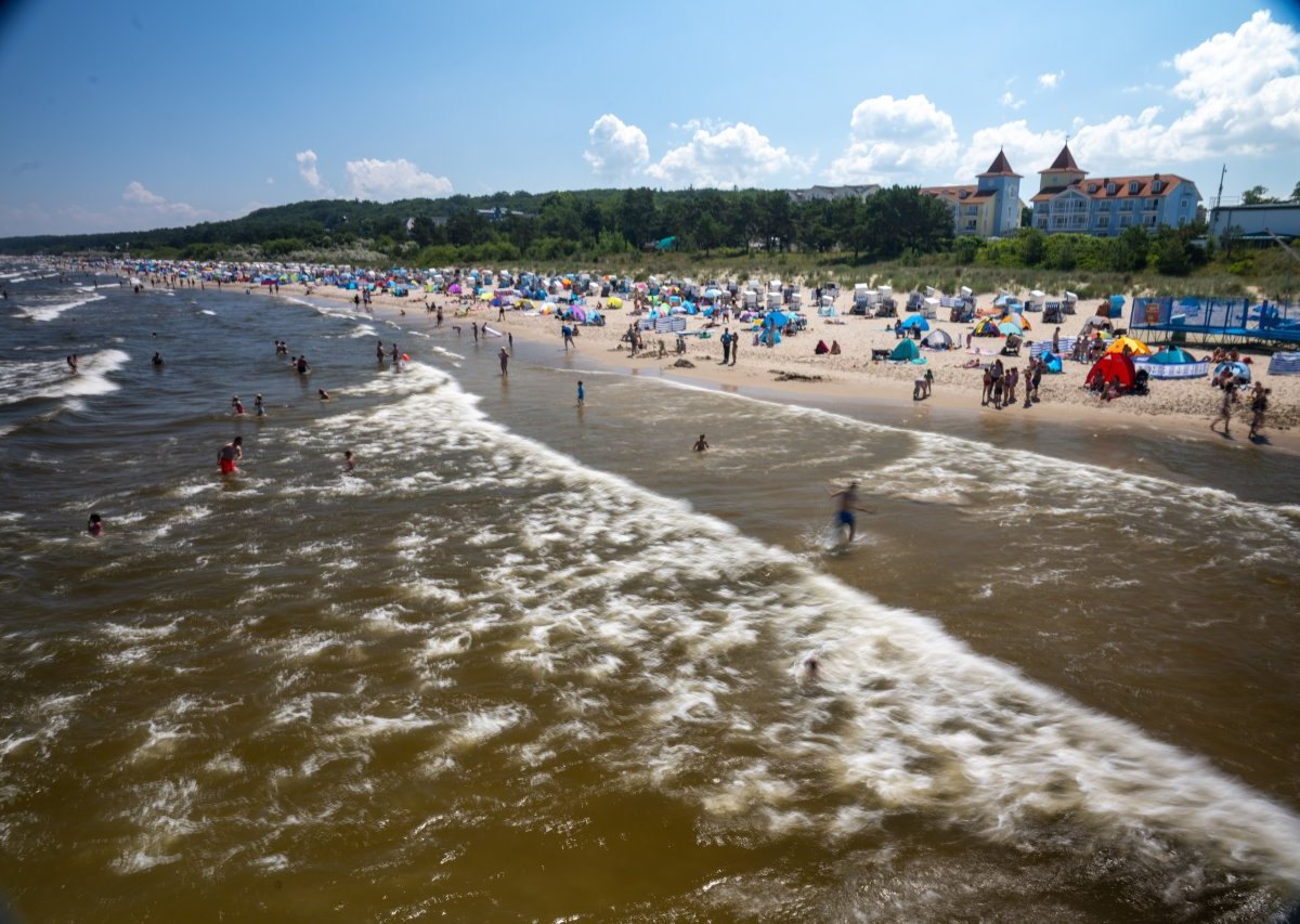 Ostsee Rügen Strand Meer baden Unterströmung DLRG Lebensgefahr Rettungsschwimmer