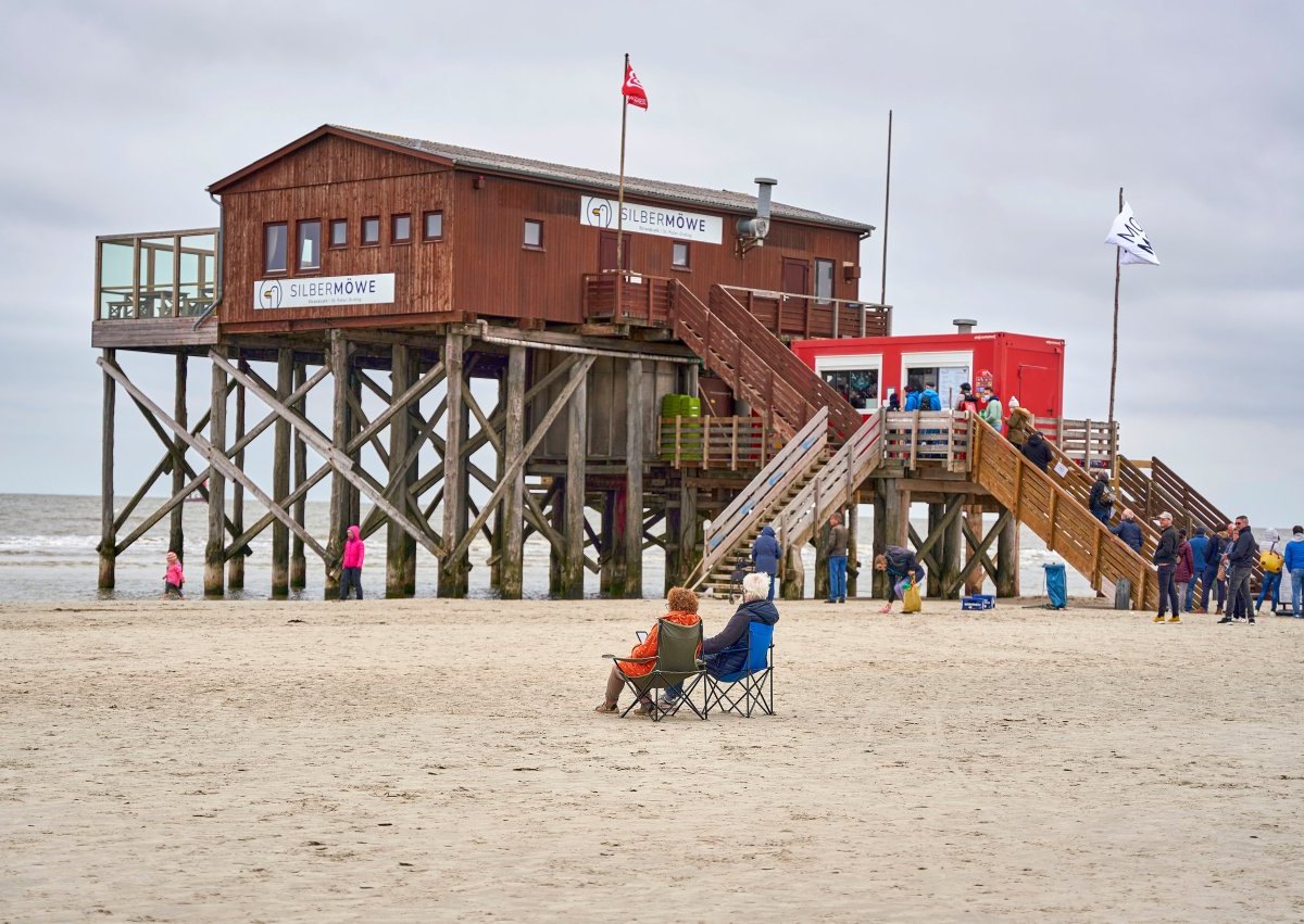 Sankt Peter-Ording Nordsee Eiderstedt Strand Meer Schutzstation Wattenmeer