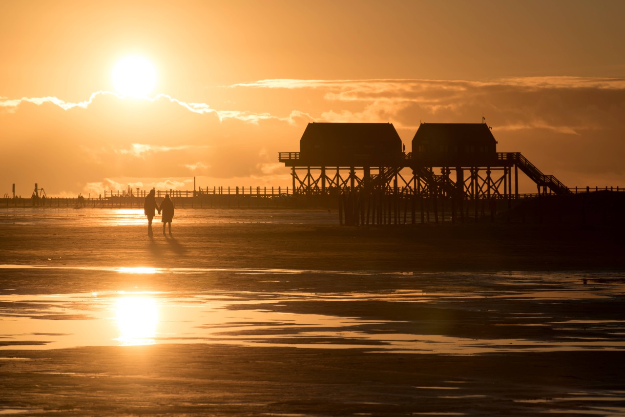 Der Sonnenuntergang in Sankt Peter-Ording (SPO): Ein wahrlich toller Anblick!