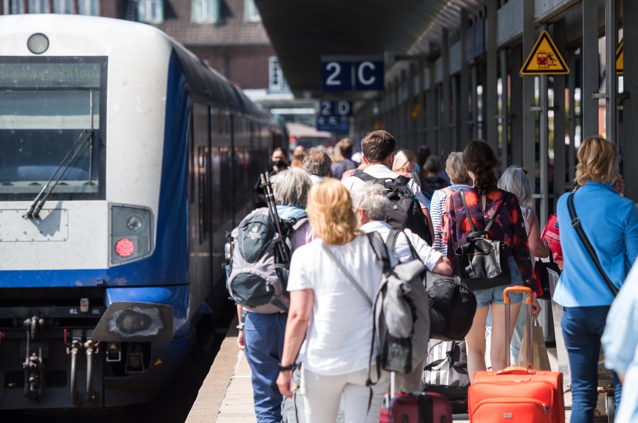 Urlauber in Westerland auf Sylt