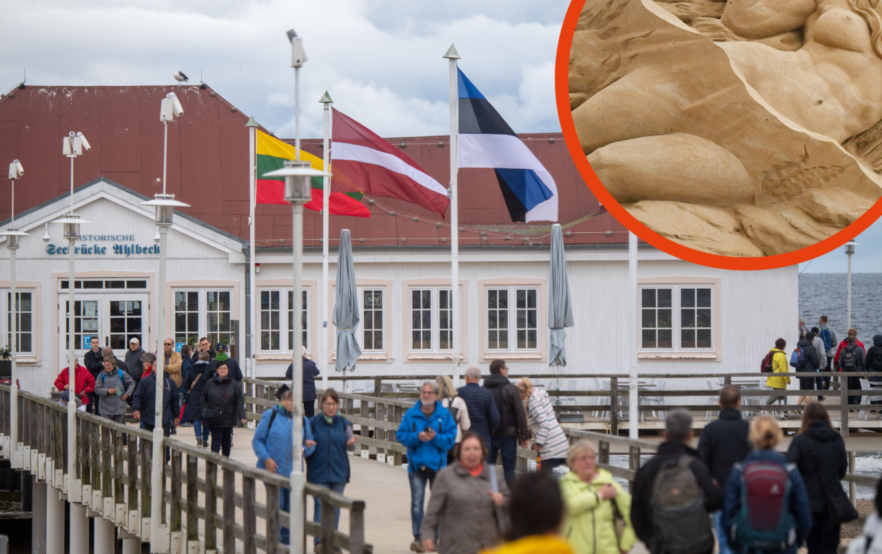 Die Sandskulpturenausstellung in Ahlbeck ist bei Insel-Besuchern beliebt