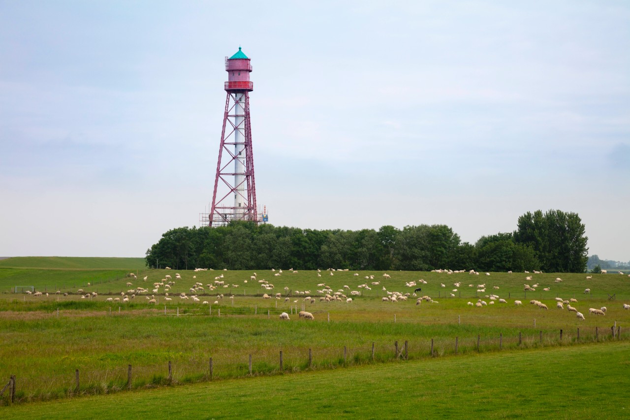 Der Campener Leuchtturm ohne Baugerüst