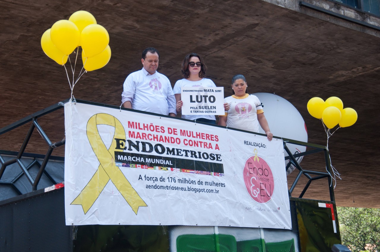 Ein Endometriose-Demonstration in Brasilien.