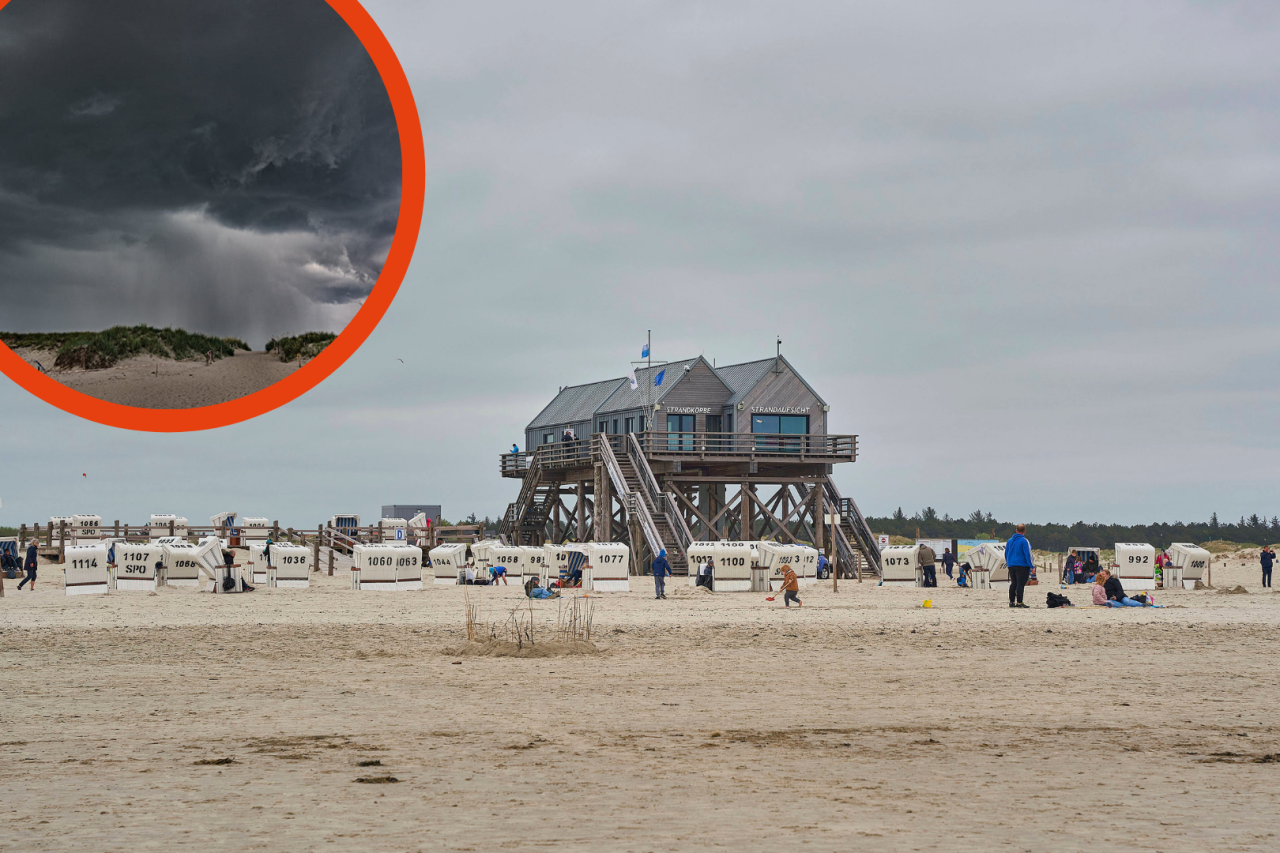 Da braute sich ganz schön was zusammen über Sankt Peter-Ording!