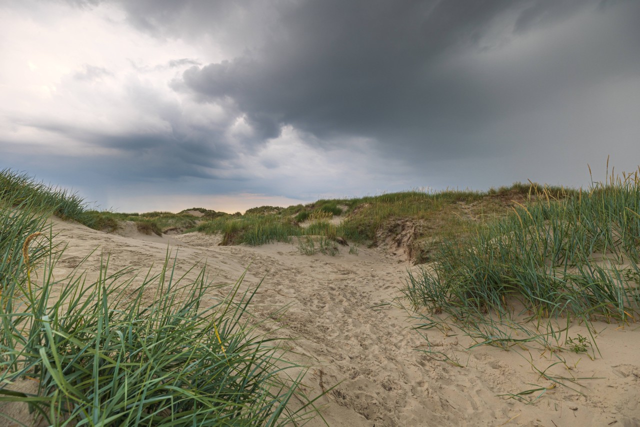 Wolken ziehen auf über SPO an der Nordsee, das Wetter wurde ungemütlich