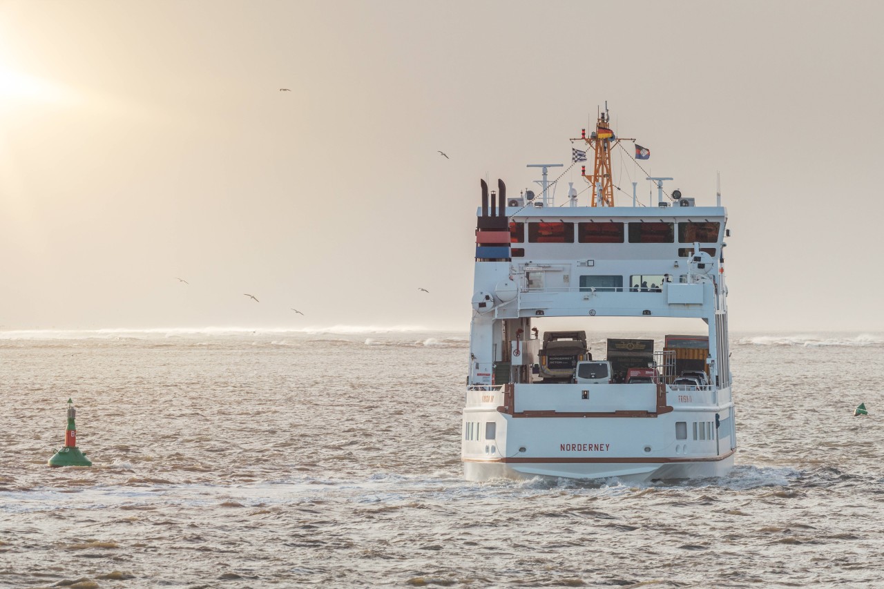 Ein Schiff der Reederei Frisia. 