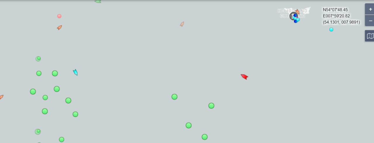 So viele Schiffe liegen am Montag (25.04, Stand 18.50 Uhr) vor Helgoland auf Reede. 