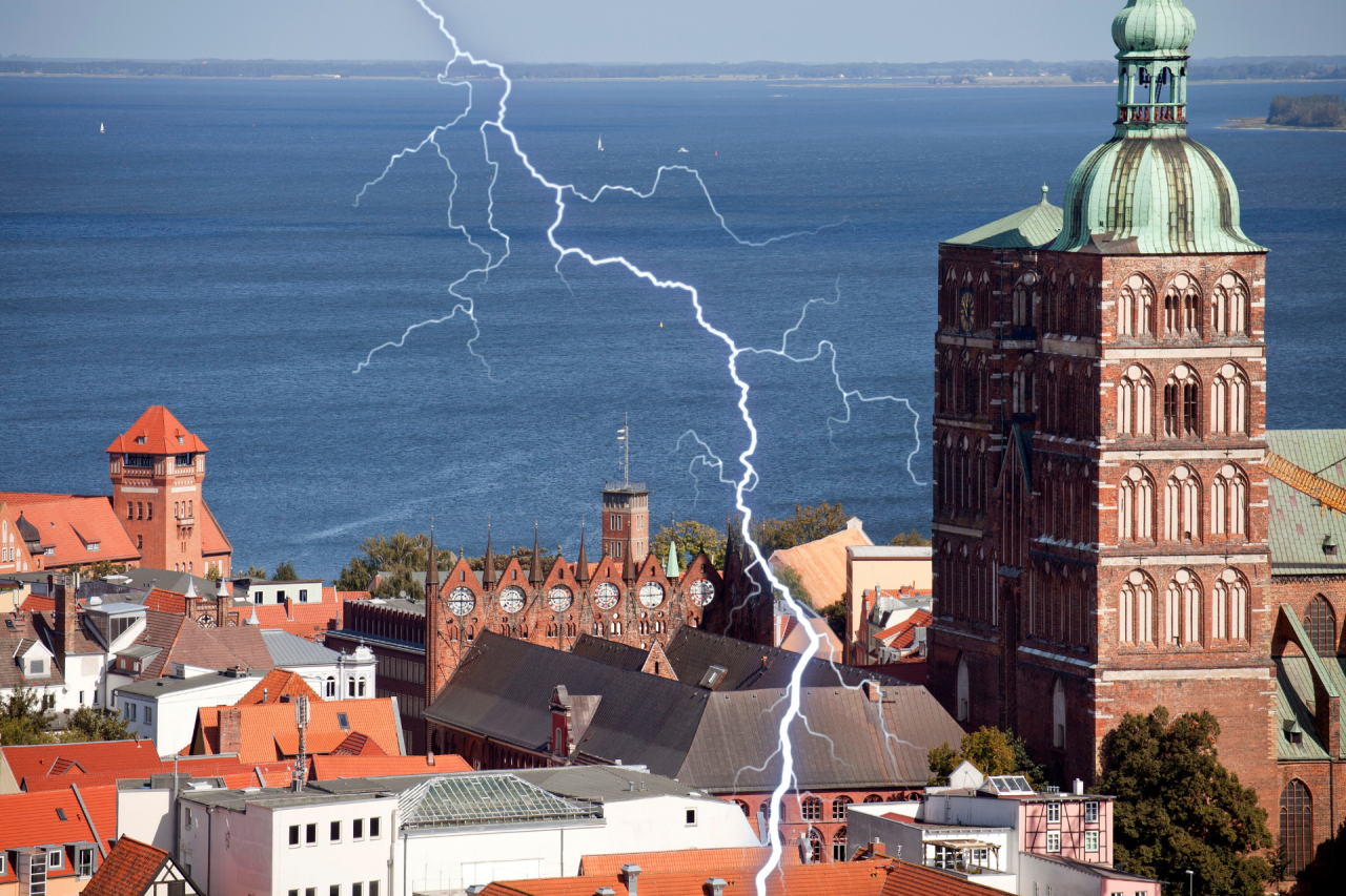 Blick auf die Ostsee bei Stralsund.