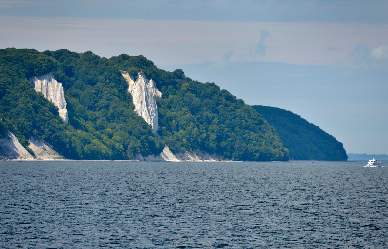 Die Kreidefelsen der Insel Rügen.