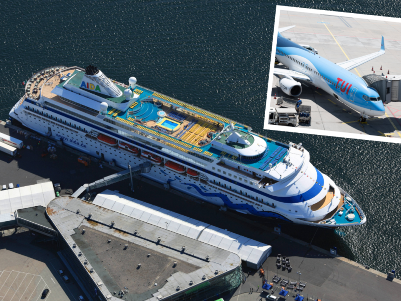 Aida Cara und Flugzeug von Tui Fly