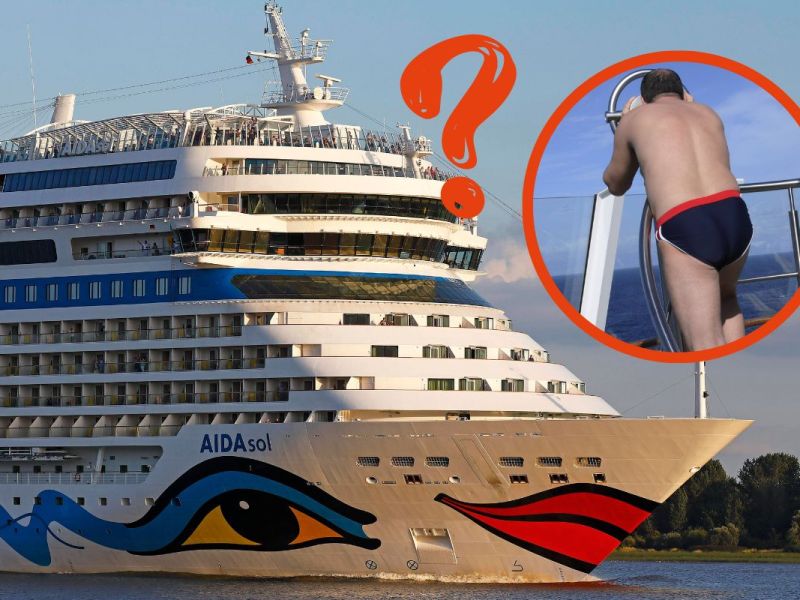 Mann an Bord der Aida