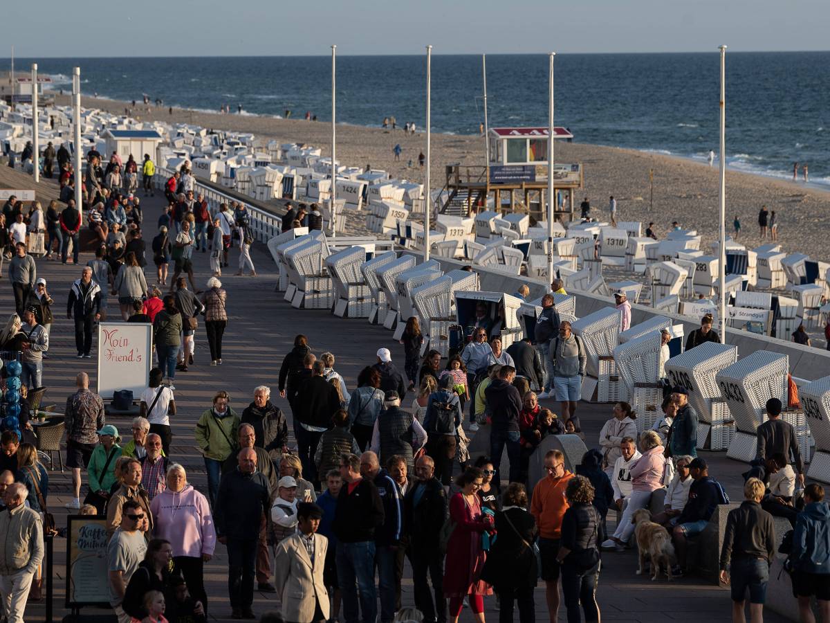 Die Promenade in Westerland auf Sylt