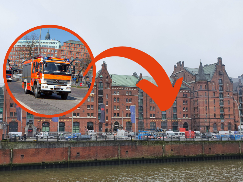 Feuerwehr-Einsatz beim Miniatur Wunderland Hamburg