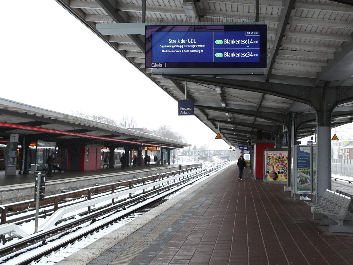 Einschränkungen in Hamburg und dem Norden durch Bahnstreik!