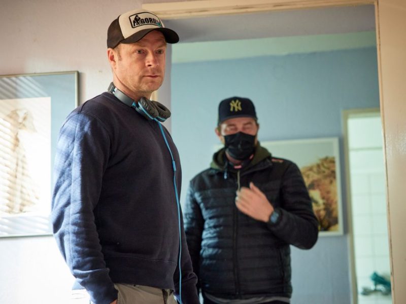 Regisseur Hinnerk Schönemann am Set von 