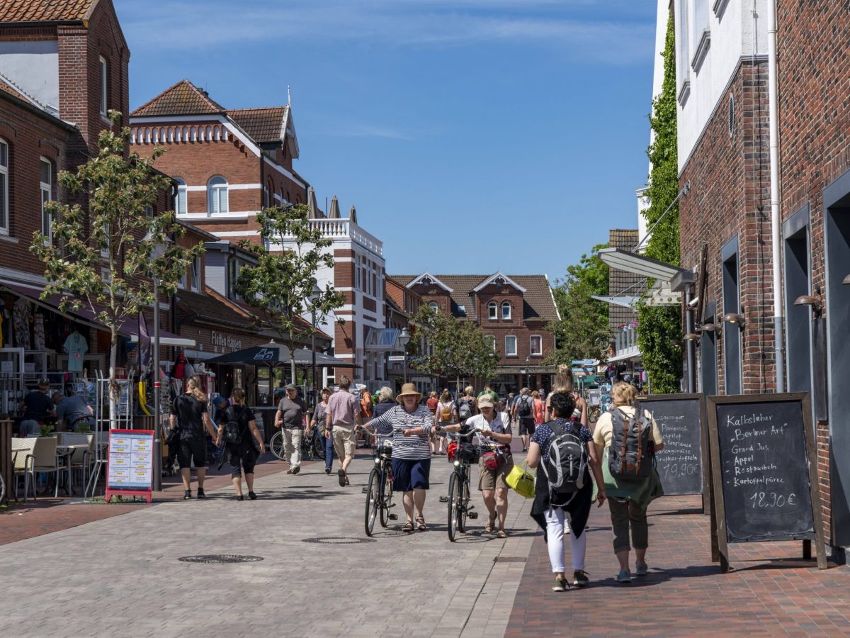 Die Innenstadt von Langeoog.