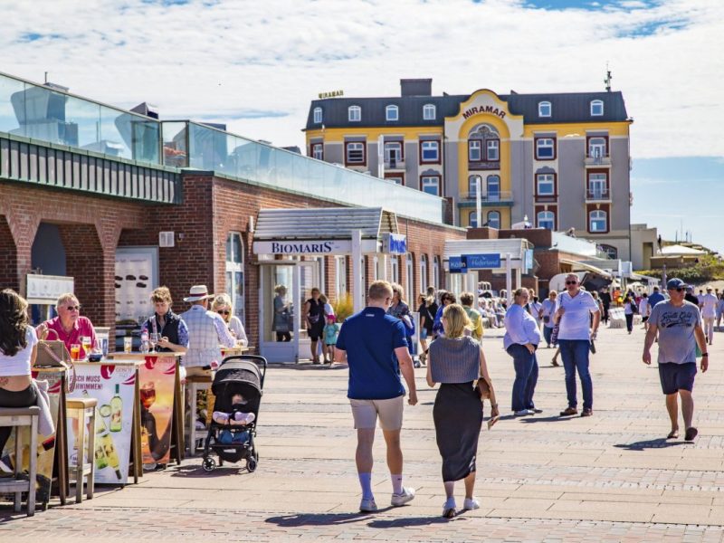 Die Promenade in Westerland, Sylt.