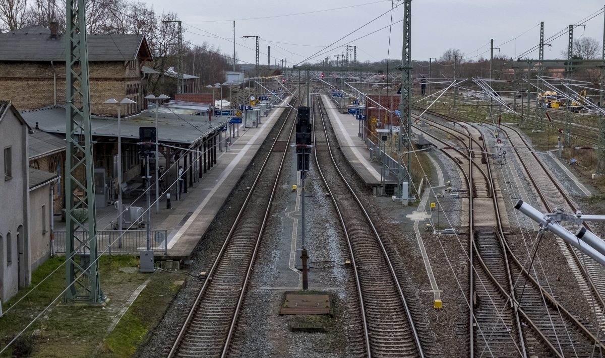 Der Bahnhof in Bergen auf RÃ¼gen.