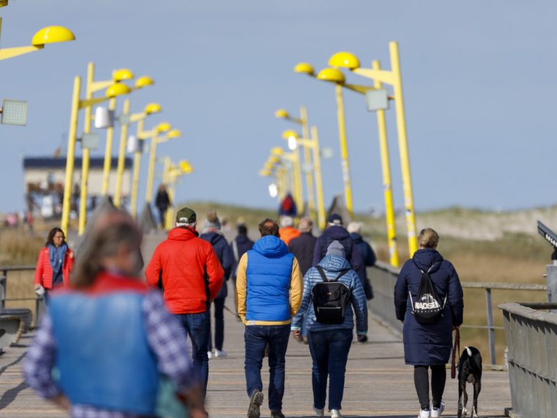 Urlauber in St. Peter-Ording.