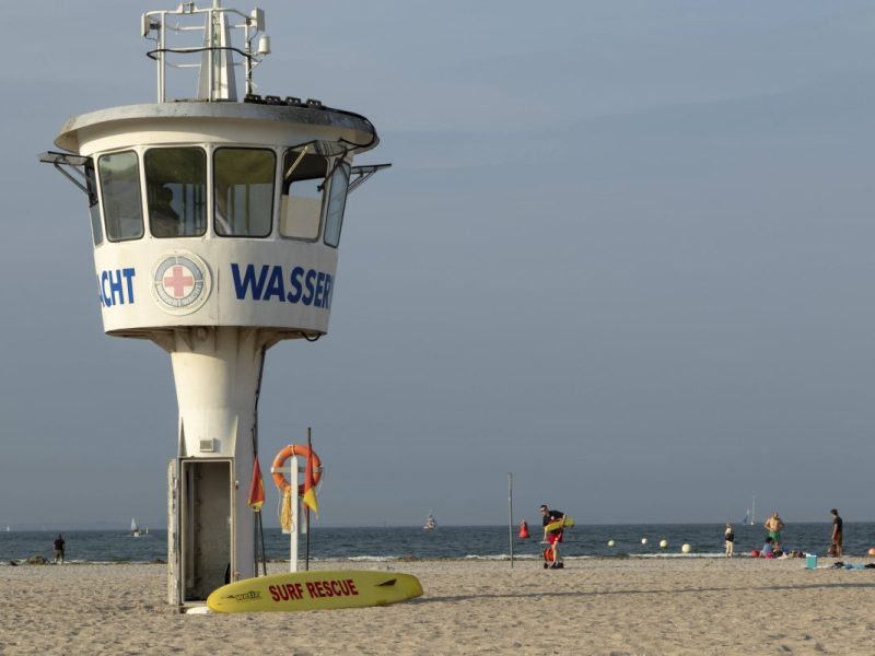 Der Strand von Travemünde an der Ostsee.