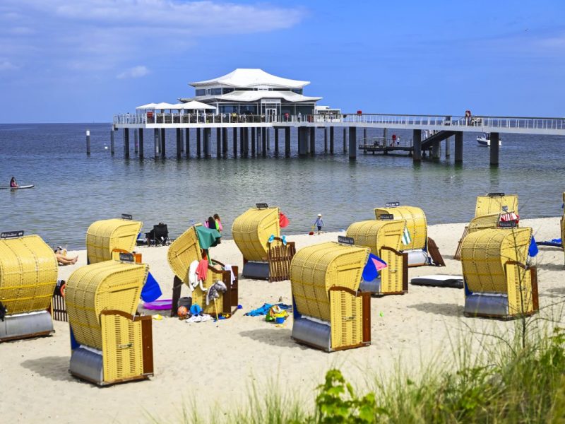 Der Timmendorfer Strand an der Ostsee.